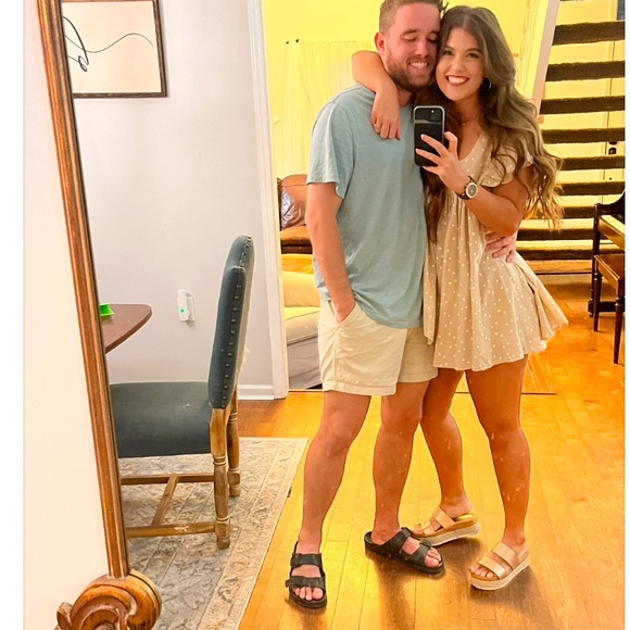 Storia Daisy Babydoll Romper Beige Romantic Flouncy Cottagecore Women’s M - Picture 2 of 2